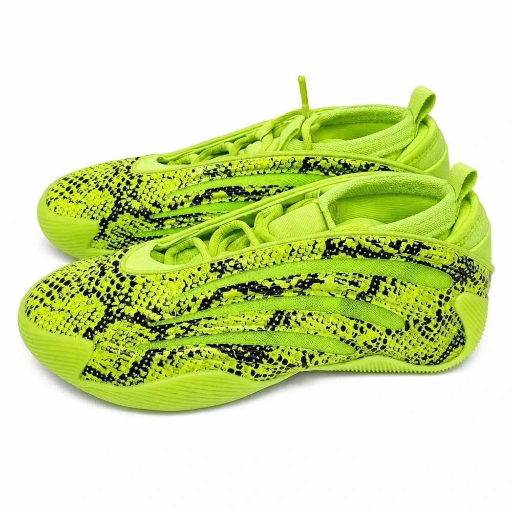 Adidas Harden Volume 9 Green Snakeskin JR8289 Men's Size 7 Basketball Sneakers